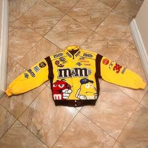 NASCAR Mnm Vintage Adult Jacket Fully Embroidered M&M Jacket - Israel,